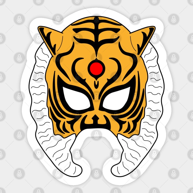 Tiger Mask Sticker by Slightly Sketchy